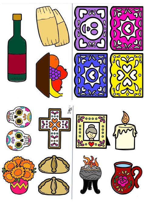 Ofrenda Ideas, Mini Ofrenda, Dia De Muertos Altar Ideas, Dia De Los Muertos Decorations Ideas, Mexican Themed Weddings, Mini Altar, Mandala Wallpaper, All Souls Day, Halloween Arts And Crafts