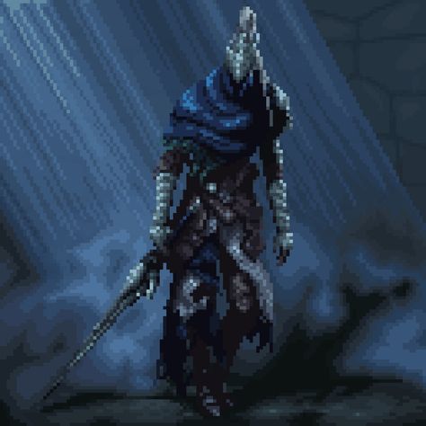 128x128 Pixel Art, Knight Emperor, Dark Souls Artorias, Miyazaki Art, Madara Wallpaper, Pixel Art Landscape, Soul Game, Demon Souls, Pixel Art Tutorial