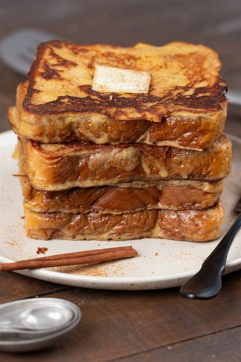 Easy Protein French Toast Recipe - The Protein Chef Protein French Toast Recipe, Fluffy French Toast, Protein French Toast, French Bread French Toast, Easy Protein, French Toast Sticks, French Toast Breakfast, Fire House, French Toast Recipe