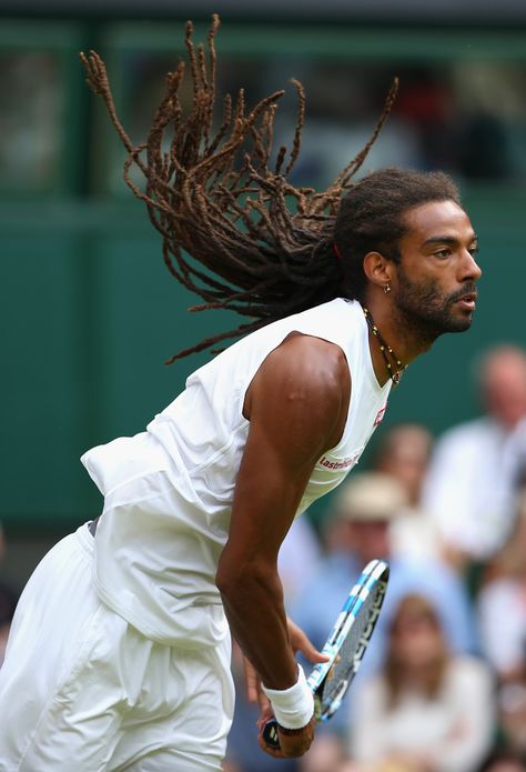 "Da Rasta" Dustin Brown - (Getty) Tennis Drawing, Brown Tennis, Dustin Brown, Curly Hair Braids, Dreadlock Hairstyles For Men, World Athletics, Beautiful Dreadlocks, Professional Tennis Players, Tennis Team