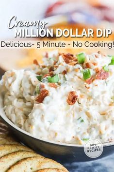 Million Dollar Dip · Easy Family Recipes Million Dollar Dip With Cream Cheese, Quick Dip Recipes, Dip With Crackers, Million Dollar Dip Recipe, Neiman Marcus Dip, Million Dollar Dip, Cheese Dips, Cream Cheese Appetizer, Unique Dishes