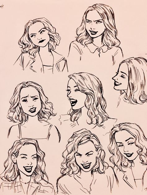 woman facial expressions Smile Expression Drawing, Smile References Drawing, References Drawing, Expression Drawing, Bev Johnson, Smile Drawing, Drawing Face Expressions, Bd Art, 얼굴 그리기