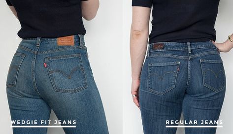 Levi's Wedgie Jean Review-SELF | SELF Levis Wedgie Straight Jeans Outfit, Wedgie Jeans Outfit, Levi Wedgie Straight Jeans, Straight Jeans Outfit, Levis Wedgie Jeans, Levis Outfit, Flattering Jeans, Jeans Levis, Closet Goals