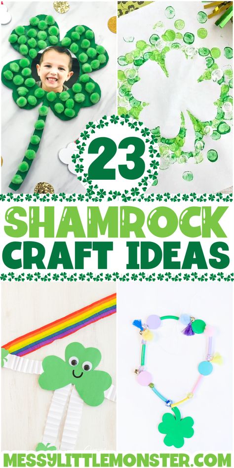 Shamrock craft ideas for kids Shamrock Crafts For Kids, Shamrock Crafts, Shamrock Man Craft, St Patrick’s Day Crafts For School Age, St Patrick’s Dat Craft, Shamrock Suncatcher Craft, Clover Kids Projects 4-h, Shamrock Art, Shamrock Garland