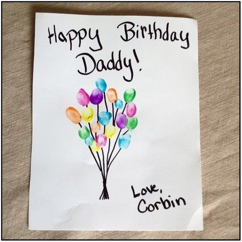 ideas for homemade kids birthday card - Google Search Homemade Birthday Cards For Dad, Cards For Dad, Parents Gifts, Diy Gifts For Dad, Homemade Birthday, Birthday Card Craft, Homemade Birthday Cards, Dad Birthday Card