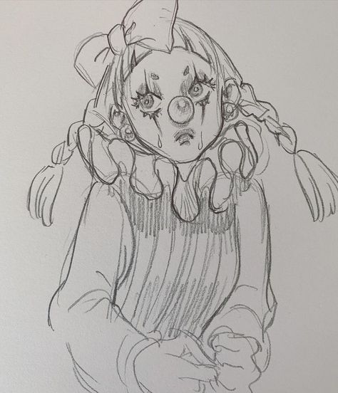 Leslie Hung, Arte Occulta, A Clown, 인물 드로잉, Arte Sketchbook, Arte Inspo, Art Drawings Sketches Creative, Sketchbook Inspiration, Arte Horror