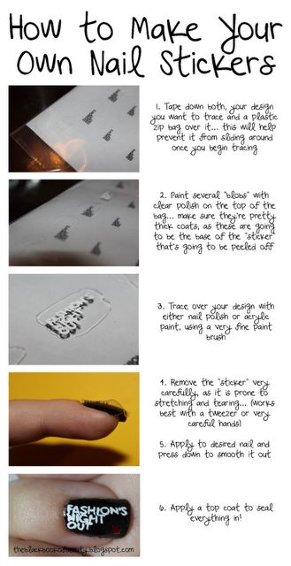 How to make your own nail stickers Nail Stickers, How To Make Your, Make Your Own, Make Your