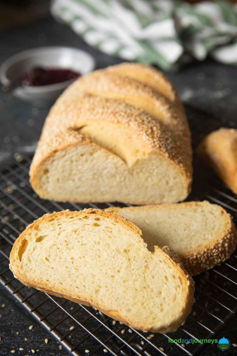 Semolina Bread Recipe (Pane Siciliano) Sicilian Bread Recipe, Sub Roll Recipe, Semolina Bread Recipe, Semolina Recipes, Semolina Bread, Semolina Recipe, Microwave Bread, Vegetarian Eating, Italian Bread Recipes