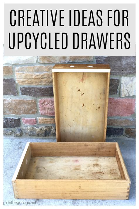 Drawers Diy Ideas, Drawers Repurposed Diy, Upcycle Drawers, Diy Dresser Drawers, Upcycled Drawers, Decoupage Drawers, Drawers Diy, Drawer Ideas, Drawers Repurposed