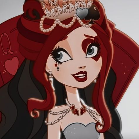 Ever After High Icons Aesthetic Lizzie Hearts Cartoon Profile Pics Pink, Hear Me Out Women, Ever After High Matching Pfp, Ever After High Costumes, Lizzie Hearts Icon, Ever After High Art, Ever After High Outfits, Eah Pfp, Ever After High Wallpaper