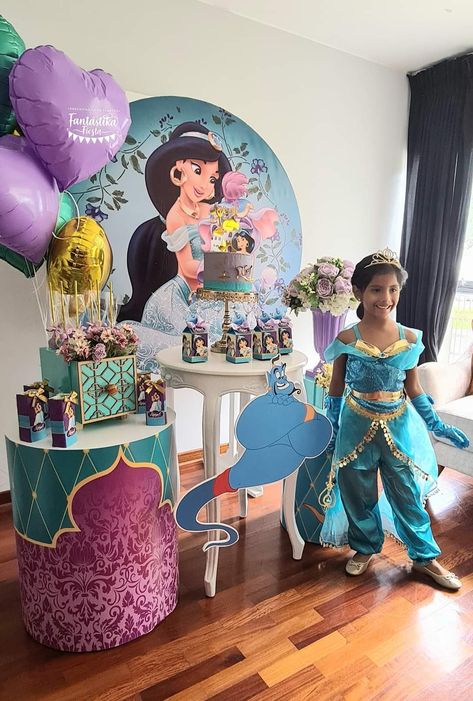 Princess Jasmine Party, Jasmine Birthday Party, Princess Jasmine Birthday, Aladdin Party, Jasmine Party, Jasmine Birthday, Pj Party, Disney Party, Princess Jasmine