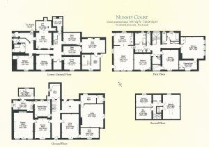 Nunney Court, near Frome, Somerset, about 115 miles west of London. The country home of Rob and Betty Walker from 1949 for more than 60 years. Images from http://www.savills.co.uk. English Georgian House, English Cottage Floor Plans, English House Plans, Country House Floor Plan, English Country House Plans, Georgian House Plans, House Plans Uk, Manor House Plans, Manor Floor Plan