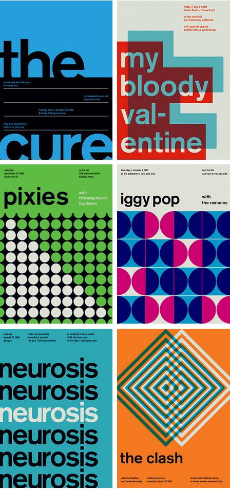 Swissted is an ongoing project by graphic designer Mike Joyce; Mike has redesigned vintage punk, hardcore, and indie rock show flyers into international typographic style posters. Helvetica Typography, Punk Rock Posters, Mike Joyce, International Typographic Style, Typography Packaging, Swiss Style, Geometric Poster, Swiss Design, International Style