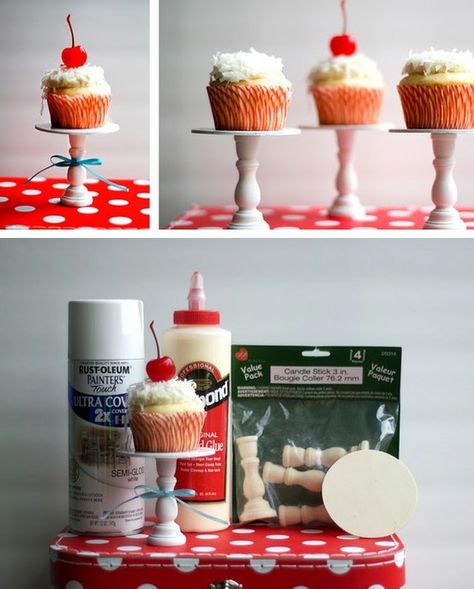 Pinterest Summer Craft Camp! 5 Fun and Easy CUPCAKE Crafts via Pinterest « Kat can Paint! Bakery Stand, Mini Cupcake Stand, Mini Bakery, Diy Cupcake Stand, Cupcake Holders, White Poppies, Diy Cake Stand, Candy Stand, Cake And Cupcake Stand