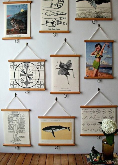 Stained Wood Trim, Educational Chart, Wood Hanger, Map Vintage, Organic Wood, Poster Hanger, Hanging Posters, Wood Trim, Cheap Decor