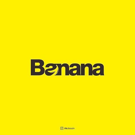 Flat Logo Design on Instagram: “Banana 🍌 • Design by @akdesain • Follow us for your logo design inspiration 😎 @flatlogodesign 👈 • Want to get featured? Need a professional…” Banana Logo Design Ideas, Logo Banana, Banana Logo, Email Logo, Banana Design, Typography Logo Inspiration, Food Logo Design Inspiration, Flat Logo Design, Animated Logo