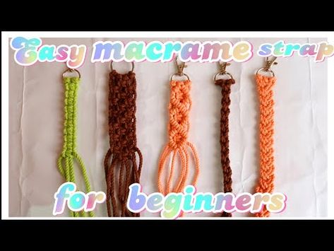 5 Easy and Basic macrame knot for bag strap | Macrame bag strap tutorial for beginners - YouTube Macrame Purse Strap Diy, Macrame Strap Tutorial, Macrame Bag Strap, Straps For Bags, Macrame Strap, Basic Macrame, Macrame Purse, Macrame Knot, Macrame Bag