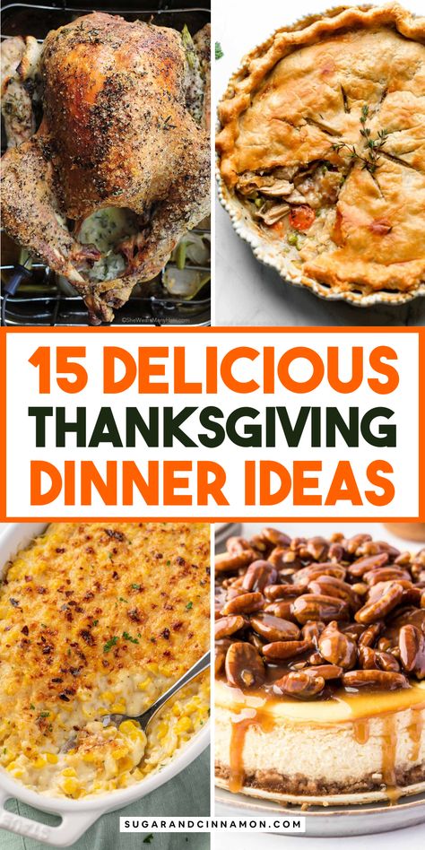 🥧🍽️ Elevate your Thanksgiving table with our top 14 dinner ideas! Whether you're craving traditional flavors or new recipes, find the perfect dish to delight your guests. Discover these delicious options and make your holiday meal special. Click to read and save for later! 🌟 Holiday Meal Recipes, Thanksgiving Foods Easy, Yummy Thanksgiving Recipes, Dishes To Make For Thanksgiving, Ultimate Thanksgiving Dinner List, African American Thanksgiving Dinner, Amazing Thanksgiving Recipes, Elegant Thanksgiving Dinner, Menu For Thanksgiving Dinner