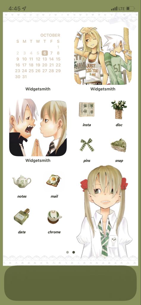 Soul Eater White Background, Cute Wallpapers Aesthetic Home Screen, Soul Eater Ios 16, Soul Eater Themed Phone, Soul Eater Homescreen Layout, Soul Eater Phone Theme, Soul Eater Homescreen, Soul Eater Widgets, Soul Eater Wallpaper Iphone