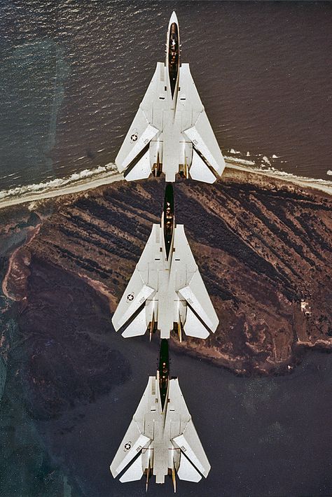 Unknown Grumman F-14 Tomcats in-flight. No info on photo. Side numbers are 201, 202 and 203. F-14d Super Tomcat, Tomcat F14, Photo Avion, F14 Tomcat, Airplane Fighter, F-14 Tomcat, Military Hardware, Air Fighter, Military Jets