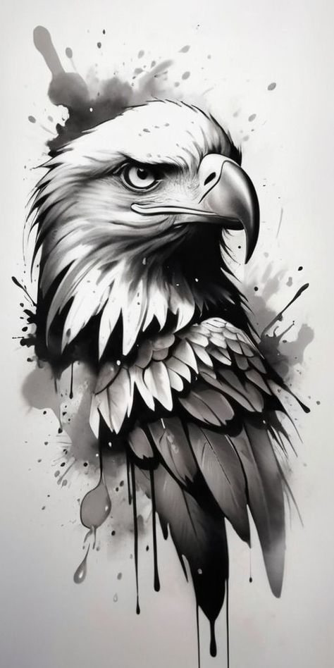 Eagle Head Tattoo Design, Head Tattoo Design, Eagle Head Tattoo, Lion Art Tattoo, Joker Tattoo Design, Chicano Tattoos Sleeve, Hawk Tattoo, Eagle Drawing, Eagle Images