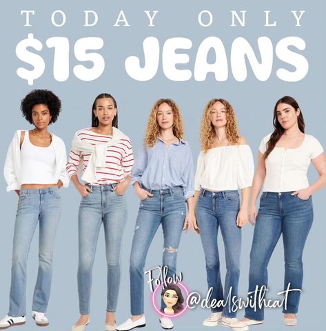 Today Only 8/17!! Women's jeans all just $15 each!!! Originally $35!! Type the word 𝗝𝗘𝗔𝗡𝗦 below and I'll dm you the link!! 🔗𝙇𝙄𝙉𝙆 𝙄𝙉 𝘽𝙄𝙊 https://campsite.bio/dealswithcat 🛑Prices and promo codes can change or end at any time. Links are affiliated. Which means I may receive a small commission when you shop through my links. This is at no additional cost to you. 🥰 AD commissionearned affiliatelink Word Jeans, Product Shoot, Today Only, Promo Codes, Women's Jeans, Women Jeans, Coding, Quick Saves