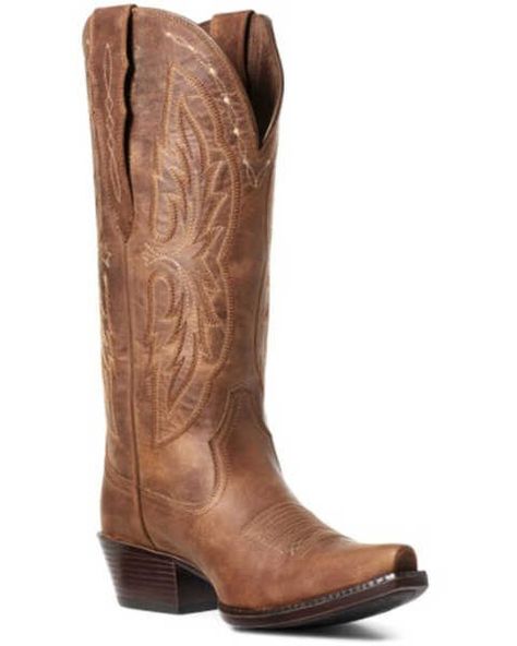 Ariat Womens Heritage Bantamweight Elastic Calf Western Boots - Snip Toe, Brown Cowboy Booties Outfit, Brown Cowgirl Boots, Botas Cowboy, Brown Western Boots, Womens Cowgirl Boots, Boot Barn, Dan Post, Buy List, Harness Boots