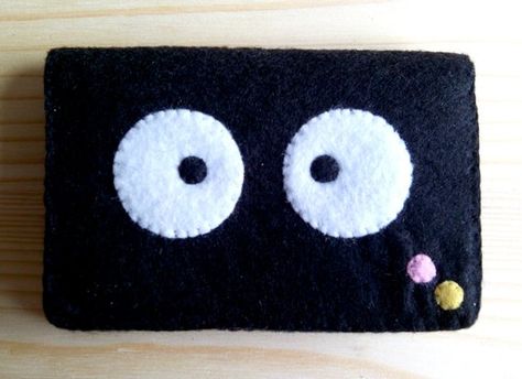 Ghibli Collection, Felt Wallet, Soot Sprite, Soot Sprites, Cute Wallet, Study Room Decor, Study Room, Punch Needle, Felt Crafts