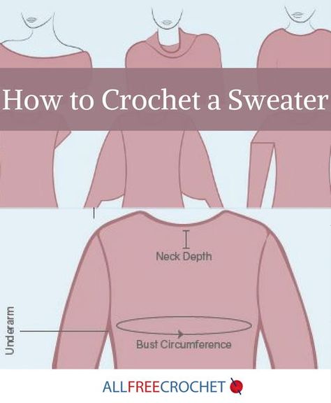 Rectangle Sweater Crochet, Crochet Sweater Construction, How To Crochet Neck Line, Crochet Sweater Edging, How To Crochet A Sweater, Shirt Under Sweater Outfit, Tunisian Crochet Sweater, Crochet A Sweater, Crocheted Sweaters