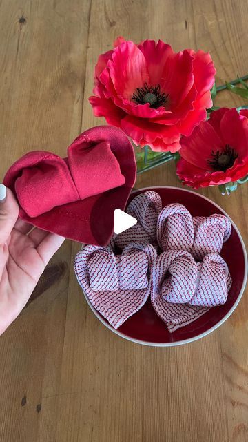 Bugs Drake on Instagram: "LOVE IS IN THE NAPKIN! ❤️ Try this gorgeous heart napkin fold to make your loved one feel extra special on Valentine’s Day! 😍 let me know if you try it out! 😘😘😘😘" Napkin Folding, You Tried, Try It, Let Me Know, Drake, Bugs, Napkins, Let Me, Make Your