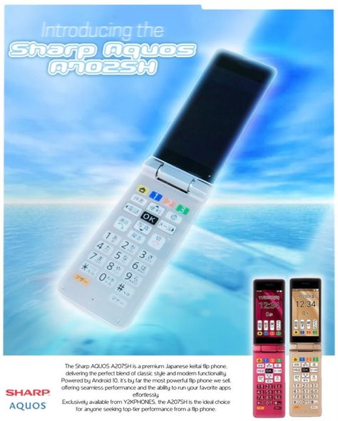 Sharp Aquos A207SH Keitai Flip 🇯🇵 Our most powerful flip phone, powered by Android 10, is now available exclusively at Y2KPHONES⚡️ FREE worldwide shipping, link in bio 🌎 #y2kphones #y2kphoneshop #y2k #y2kaesthetic #y2kstyle #y2kvibes #2000s #mobile #mobilephone #flipphone #flipphones #sharp #sharpaquos #sharpaquos601sh #samsungfolder2 #motorolarazr #coolphone #japaneseflipphone #sharpa207sh #japanesestyle #vintagestyle #vintagetech #retro #retrotechnology #phone #phones #phonestore #vinta... Kawaii Flip Phone, Y2k Phone, Phone Store, Motorola Razr, Flip Phone, Y2k Vibes, Vintage Classics, Flip Phones, Y2k Aesthetic