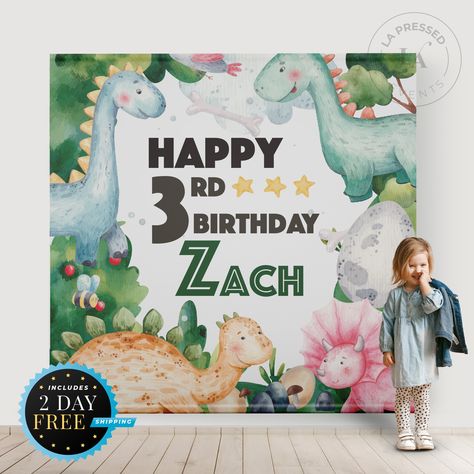 Dino Party Backdrop, 3 Rex Birthday Backdrop, Dinosaur 1st Birthday Party Backdrop, Dino Theme Birthday Party Backdrop, Baby Dinosaur Party, Happy Birthday Dinosaur Banner, Engagement Balloons, Dinosaur Decor, Kids Party Decorations