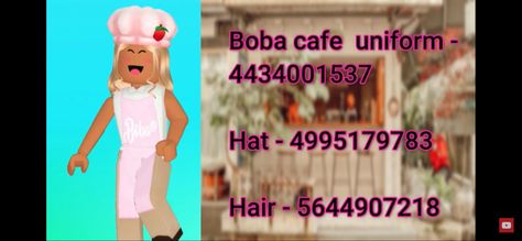 Cafe Uniform, Chef Clothes, Roblox Codes, Chef, Coding, Baseball Cards, Pink, Clothes