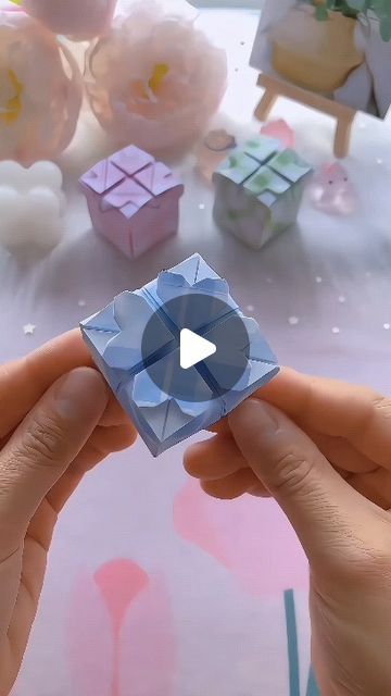 Masu Box Origami, Gift Ideas Paper Diy Crafts Easy, Cute Easy Origami, Cute Origami Easy, Diy Cards For Teachers, Diy Box Gift, Paper Box Tutorial, Origami Box Easy, Origami Box Tutorial