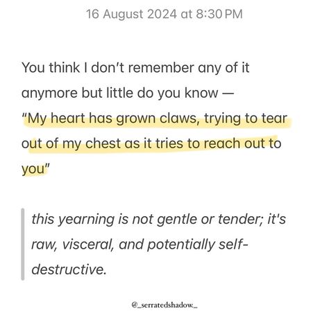 disclaimer: this yearning is not gentle. (not for the light hearted) . . . . . . . [Relatable, poetry, yearning, love, about love, writer, readers, poets, writings, literature, aesthetics, explore page, for your page, love, grief, together, books, daily] . . . . #serratedshadow #yearning #grief #anxietyawareness #anxietysupport #love #poets #explorepage✨ #fyp #delhipoetry #delhipoet #poemsporn #readers #writers #poems#poetry #books #delhipoets #delhireaders #explorepage #fyp #literature #lov... Yearning For Love Aesthetic, Yearning Poetry, Yearning Aesthetic, Yearning For Love, Relatable Poetry, Little Do You Know, Writing Inspiration Tips, Do You Know Me, Poetry Books