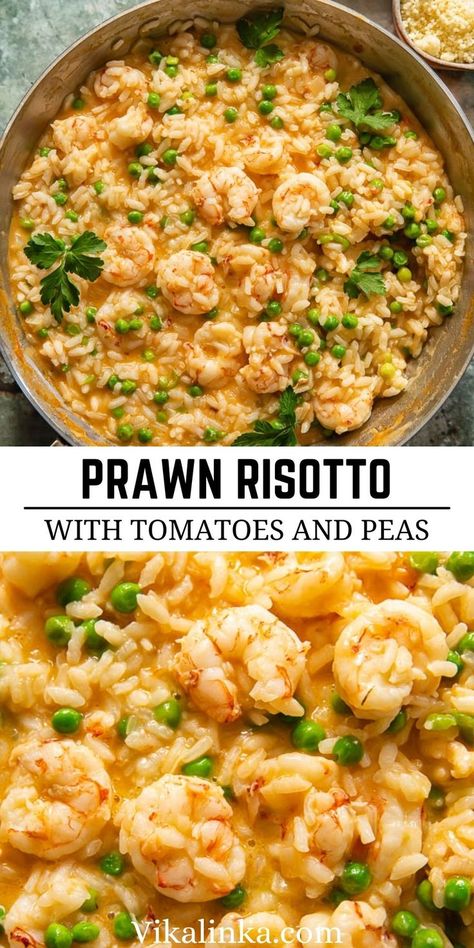 Meals With Prawns, Green Prawns Recipe, Salmon And Prawn Recipes, Prawn Side Dish, Recipes With Prawns, Prawn Meals, Risotto Shrimp Recipes, Prawn Rice Recipes, Prawns And Rice Recipes