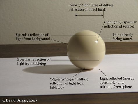 The Dimensions of Colour, shiny object Specular Reflection, Diffuse Reflection, Color Knowledge, Life Drawings, Reflected Light, Light Highlights, Colour Theory, Art Life, Art Instructions