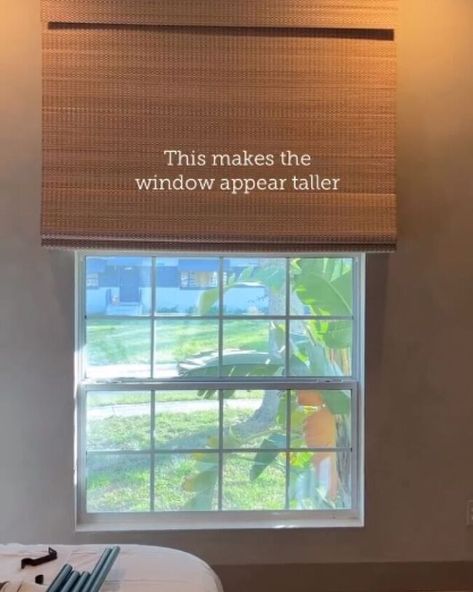 Get ready for my favorite tricks for making windows appear larger! The original window in this bedroom was way too low, and off center with an arched top that allowed light in. Here are the simple fixes: Step 1: Hang a Blackout Roman Shade for Height and Light Control To give the impression of a taller window, hang a blackout roman shade that is approximately 10 inches wider than the window itself. Ensure the shade is long enough to reach the bottom, providing full coverage.… Off Center Windows, Light Window Treatments, Blackout Roman Shades, Tall Windows, Long Walls, Furniture Placement, Roman Shade, Pleated Curtains, Bedroom Windows
