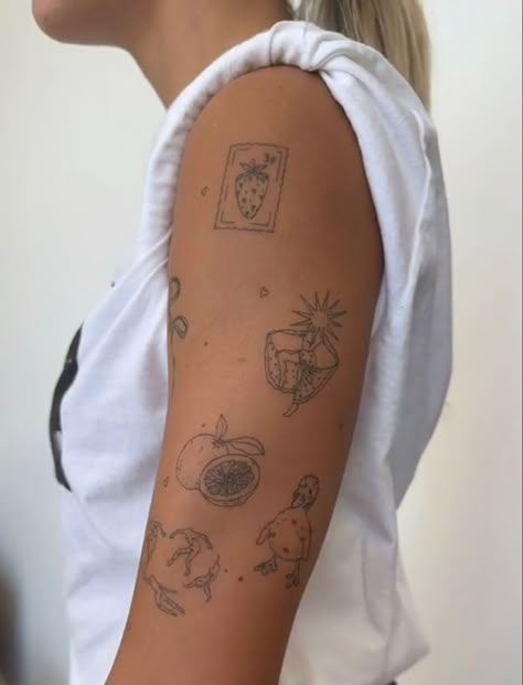 Back Of Elbow Tattoos For Women, Lauren Asher, Silhouette Tattoos, Petite Tattoos, Dainty Tattoos, Subtle Tattoos, Time Tattoos, Dream Tattoos, Fine Line Tattoos