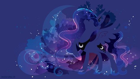 Pony Walls, Wall Blue, Pony Wall, Celestia And Luna, Mlp Art, Pony Pictures, Princess Twilight Sparkle, Nightmare Moon, My Little Pony Wallpaper