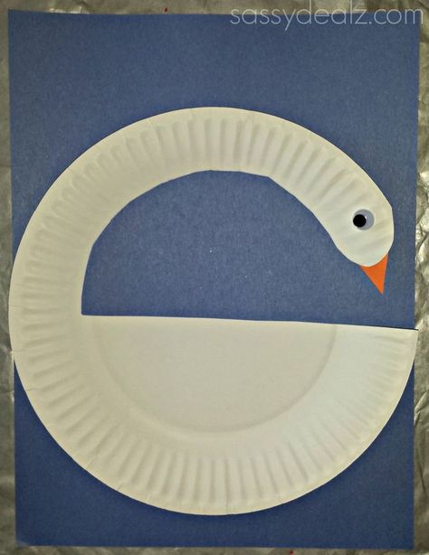 The Trumpet Of The Swan, Plate Crafts For Kids, Paper Plate Craft, Carnival Of The Animals, Paper Plate Crafts For Kids, Valentine Crafts For Kids, Orange Paper, Paper Plate Crafts, Plate Crafts