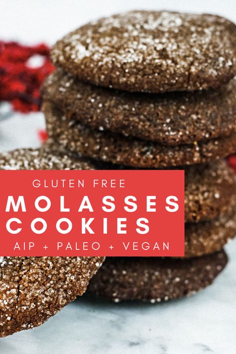 Aip Sweets Easy, Aip Pumpkin Dessert Recipes, Aip Baked Goods, Gluten Free Molasses Cookies, Paleo Vegan Dessert, Aip Sweets, Aip Cookies, Aip Baking, Paleo Banana Muffins