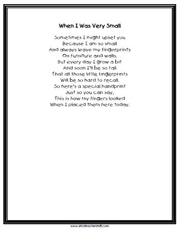 handprint_poem - sweet for grandparent gift or father's day.  Just add handprint. Free Printable Handprint Poem, Handprint Quotes, Preschool Handprint Poem, Fingerprint Poem, Hand Print Poem, Grandparents Day Poem, Hands Poem, Handprint Poem, Teacher Poems