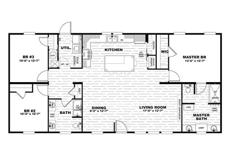 Mvp Series The Island Breeze 56' by Clayton Built - Marty Wright Home Sales Pageland, SC Oakwood Homes, Manufactured Homes Floor Plans, Nature House, Island Breeze, Clayton Homes, Mobile Home Decorating, Home Id, Mobile Homes For Sale, Ranch Style Home