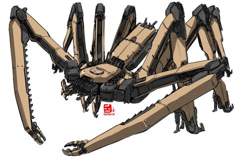 Mechanical Spider Art, Cybernetic Leg Concept Art, Spider Machine, Mech Concept Art, Spider Mech, Spider Robot, Robot Animal, Mech Suit, Star Wars Characters Pictures