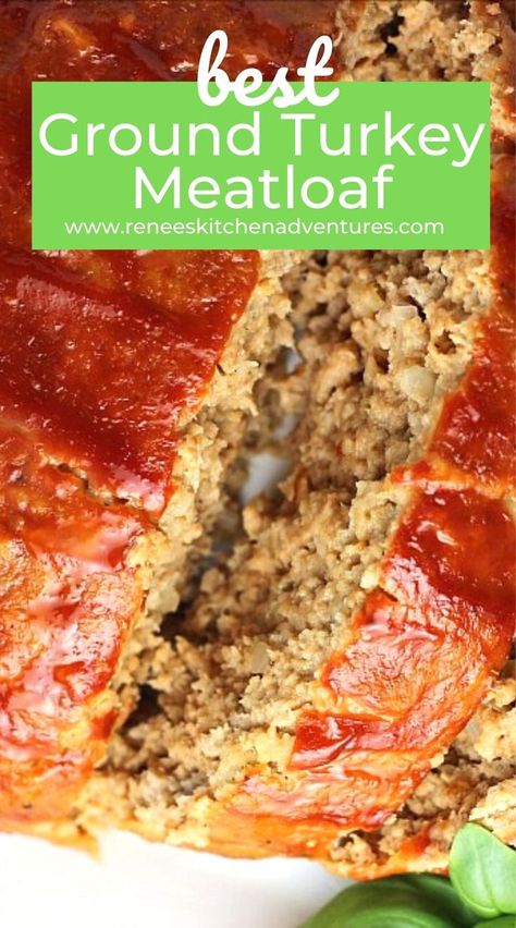 ⭐⭐⭐⭐⭐The best recipe for ground turkey meatloaf. Moist and flavorful. Great dinner idea. Makes great meatloaf sandwiches the next day. Easy recipe with easy to follow directions. Meatloaf Made With Ground Turkey, Ground Turkey And Pork Meatloaf, Turkey Meatloaf Recipes Easy Quick, Meatloaf With Ground Turkey, Quick And Easy Ground Turkey Recipes, Best Turkey Meatloaf Recipes, Meatloaf Moist, Perfect Meatloaf Recipe, Ground Turkey Meatloaf Recipes