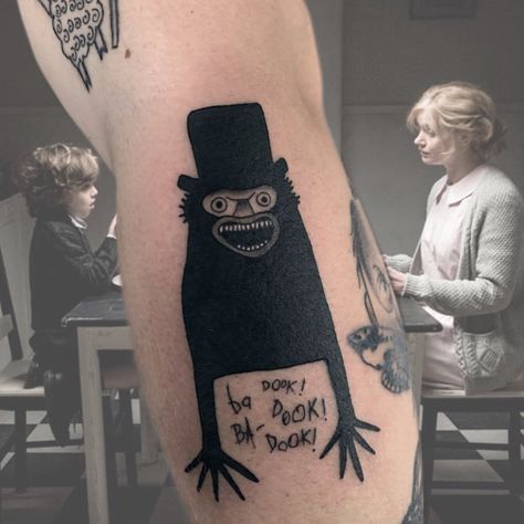 Babadook Tattoo, House Of 1000 Corpses Tattoo, Room At Night, Horror Movie Tattoos, Movie Tattoo, Cute Tats, Movie Tattoos, Scary Tattoos, Horror Tattoo