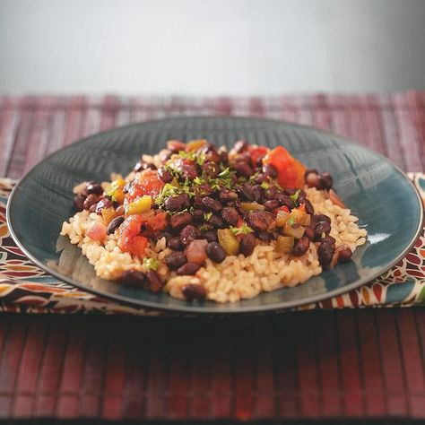 Brown Rice And Beans Recipe, Brown Rice And Beans, Brown Rice And Black Beans, Beans And Brown Rice, Rice And Black Beans, Ground Beef Breakfast, Fast Metabolism Recipes, Fmd Recipes, Fast Metabolism Diet Recipes