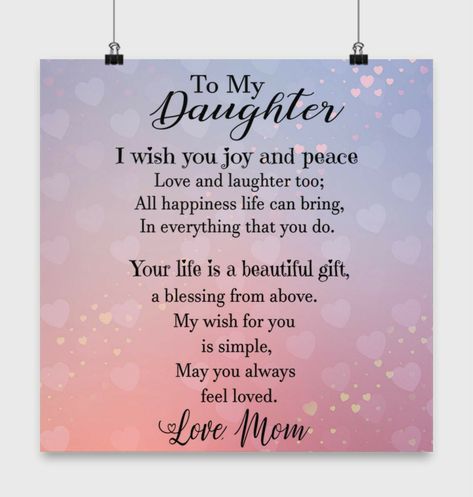 Happy Birthday Mom From Daughter, Love You Daughter Quotes, Happy Birthday Quotes For Daughter, Prayers For My Daughter, Birthday Verses, Wishes For Daughter, Birthday Daughter, Birthday Wishes For Daughter, Birthday Quotes For Daughter