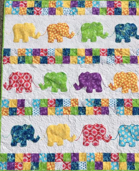 Elephant Quilts Pattern, Hand Quilting Patterns, Elephant Quilt, Elephant Applique, Appliqué Quilts, Baby Elefant, Handmade Baby Quilts, Baby Boy Quilts, Baby Quilt Patterns